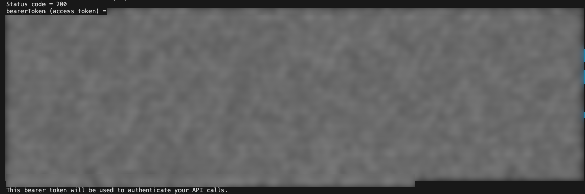 Bearer token shown as grayed out in image.