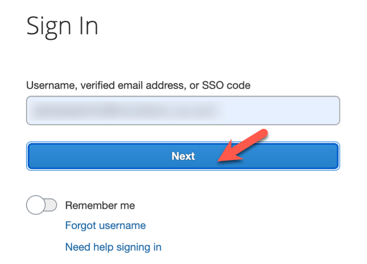 Sign in window where you add user id.